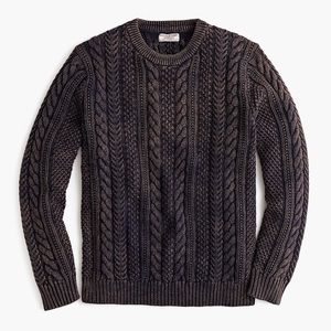 J.Crew cable-knit crewneck sweater